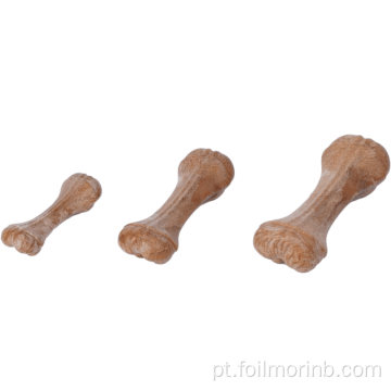 Brinquedos para mastigar cachorros de molar de osso de madeira